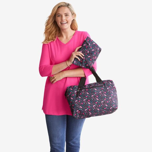 Woman Within 2-Piece Weekender Bag Set NEW - Picture 1 of 10